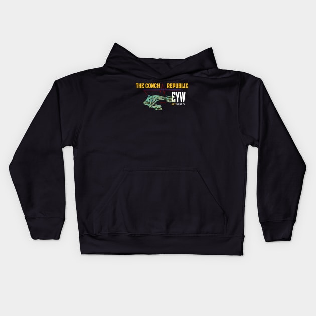 The Conch Republic of Key West, FL Kids Hoodie by The Witness